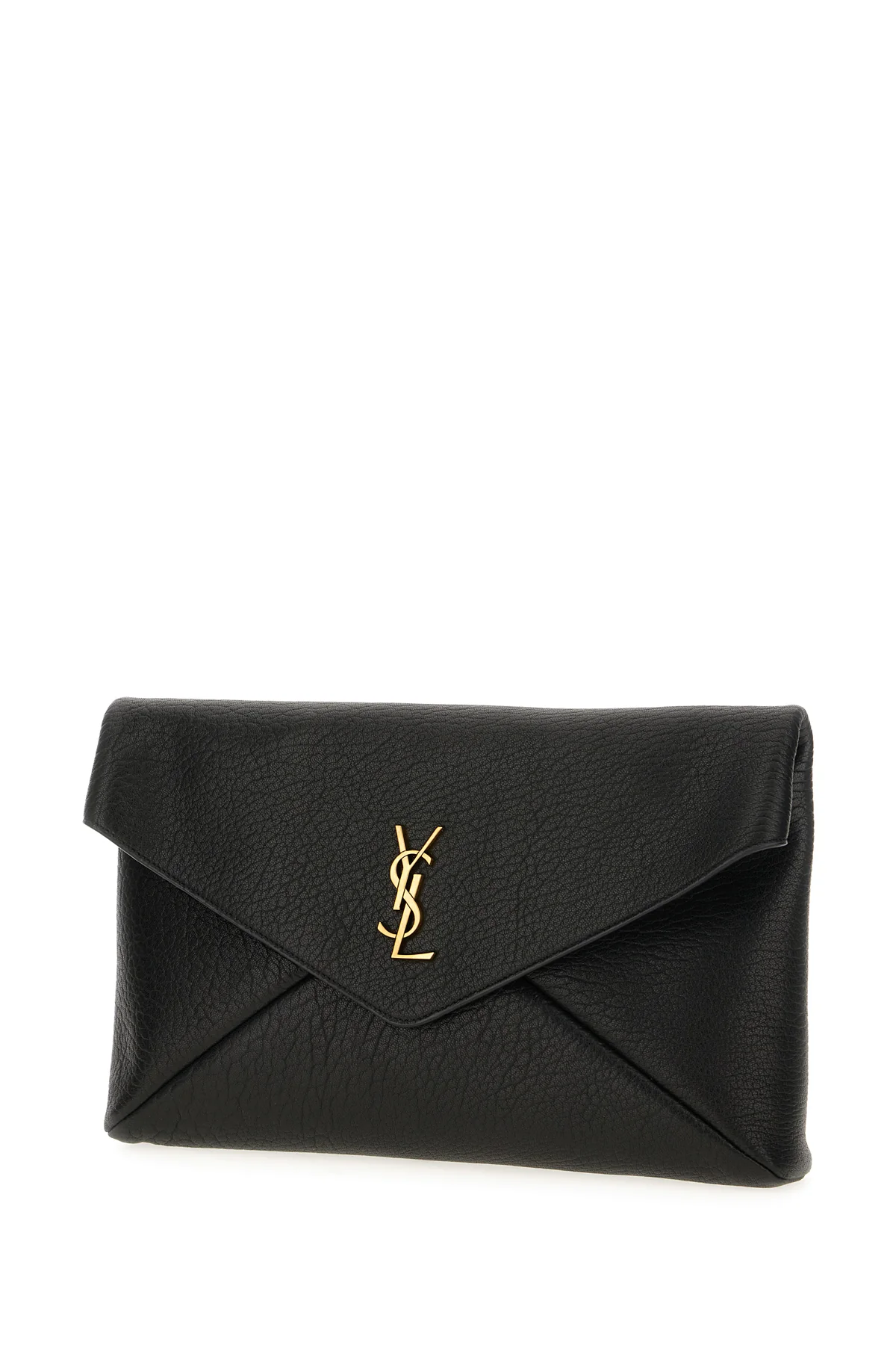 Black leather Envelope Cassandre pouch -  | High Quality Luxury Handbag Shop
