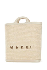 Two-tone raffia and leather Tropicalia shopping bag -  | High Quality Luxury Handbag Shop