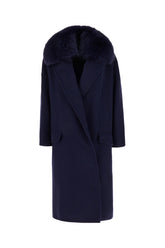 Midnight blue wool coat -  | High Quality Luxury Handbag Shop
