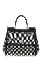 Embellished fabric and calf medium Sicily handbag -  | High Quality Luxury Handbag Shop