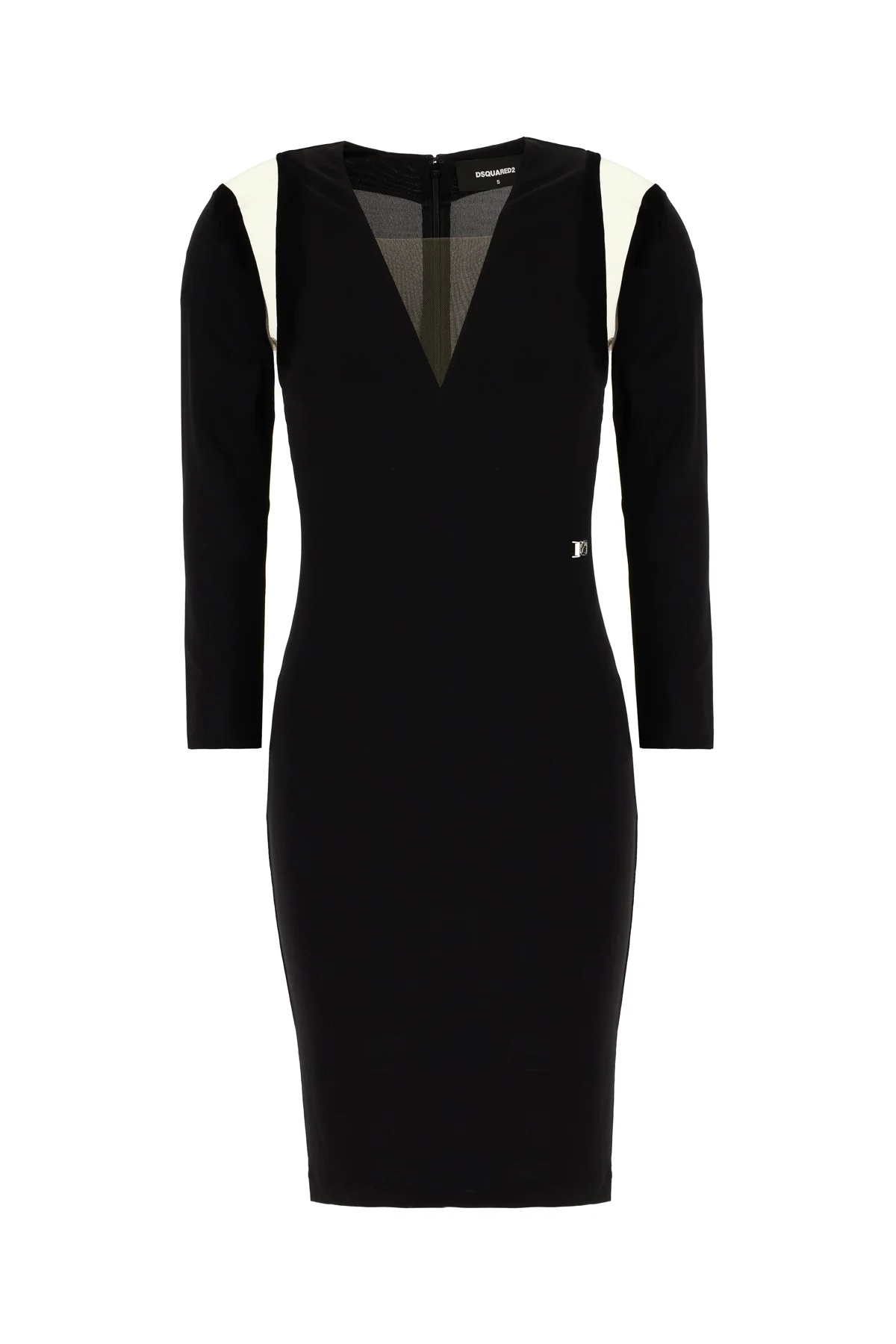 Black viscose mini dress -  | High Quality Luxury Handbag Shop