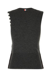 Graphite cashmere sleeveless sweater -  | High Quality Luxury Handbag Shop