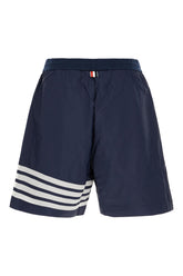 Navy blue nylon bermuda shorts -  | High Quality Luxury Handbag Shop