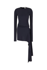 Navy blue polyester mini dress -  | High Quality Luxury Handbag Shop