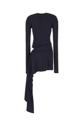 Navy blue polyester mini dress -  | High Quality Luxury Handbag Shop