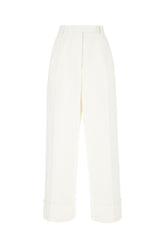 Ivory cotton blend pants -  | High Quality Luxury Handbag Shop