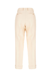 Pastel pink wool blend pants -  | High Quality Luxury Handbag Shop