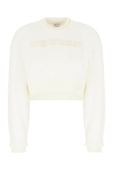 Ivory cotton sweatshirt -  | High Quality Luxury Handbag Shop