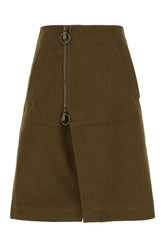 Gonna in cotone verde militare -  | High Quality Luxury Handbag Shop