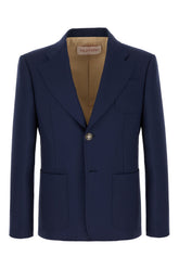Navy blue wool blazer -  | High Quality Luxury Handbag Shop
