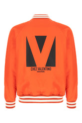 Fluo orange nylon padded bomber jacket -  | High Quality Luxury Handbag Shop