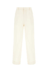 Pantalone in cotone sabbia -  | High Quality Luxury Handbag Shop