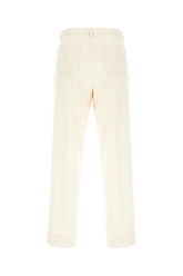 Pantalone in cotone sabbia -  | High Quality Luxury Handbag Shop