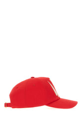 Red cotton baseball cap -  | High Quality Luxury Handbag Shop