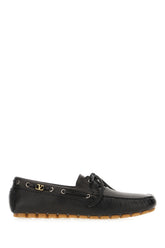 Black leather Driver Fastaway loafers -  | High Quality Luxury Handbag Shop
