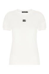 T-shirt in cotone bianco -  | High Quality Luxury Handbag Shop