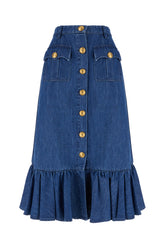 Gonna in denim -  | High Quality Luxury Handbag Shop