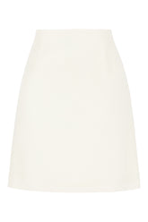 Minigonna in misto lana avorio -  | High Quality Luxury Handbag Shop