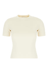 T-shirt in misto viscosa stretch avorio -  | High Quality Luxury Handbag Shop