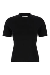 T-shirt in misto viscosa stretch nera -  | High Quality Luxury Handbag Shop