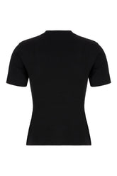 T-shirt in misto viscosa stretch nera -  | High Quality Luxury Handbag Shop