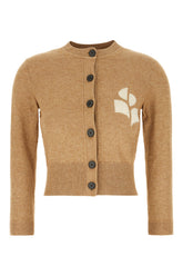 Camel cotton blend cardigan -  | High Quality Luxury Handbag Shop
