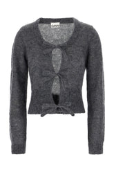 Charcoal wool blend cardigan -  | High Quality Luxury Handbag Shop