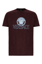 T-shirt in cotone prugna -  | High Quality Luxury Handbag Shop