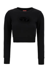 Black cotton blend sweatshirt -  | High Quality Luxury Handbag Shop