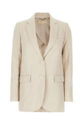 Sand cotton blend blazer -  | High Quality Luxury Handbag Shop