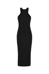 Black stretch cotton dress -  | High Quality Luxury Handbag Shop