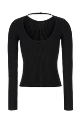 Black viscose blend sweater -  | High Quality Luxury Handbag Shop