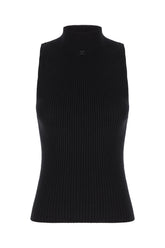 Black cotton blend top -  | High Quality Luxury Handbag Shop