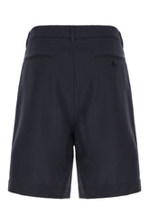 Navy blue wool bermuda shorts -  | High Quality Luxury Handbag Shop