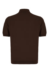 Chocolate cotton polo shirt -  | High Quality Luxury Handbag Shop