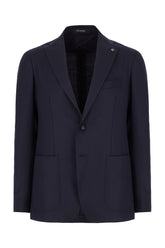 Navy blue stretch wool blazer -  | High Quality Luxury Handbag Shop
