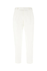 White stretch cotton pants -  | High Quality Luxury Handbag Shop