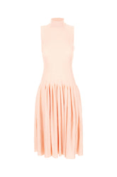 Salmon stretch viscose blend dress -  | High Quality Luxury Handbag Shop