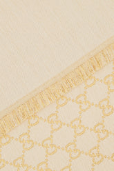 Embroidered wool blend reversible scarf -  | High Quality Luxury Handbag Shop
