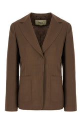 Brown wool blazer -  | High Quality Luxury Handbag Shop