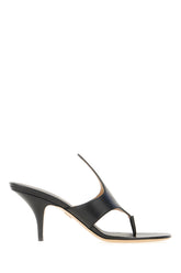 Black leather mules -  | High Quality Luxury Handbag Shop