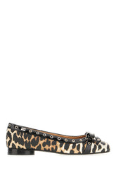 Printed fabric Eyelet Bow ballerinas -  | High Quality Luxury Handbag Shop