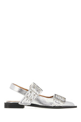 Silver polyester Feminine Buckle ballerinas -  | High Quality Luxury Handbag Shop