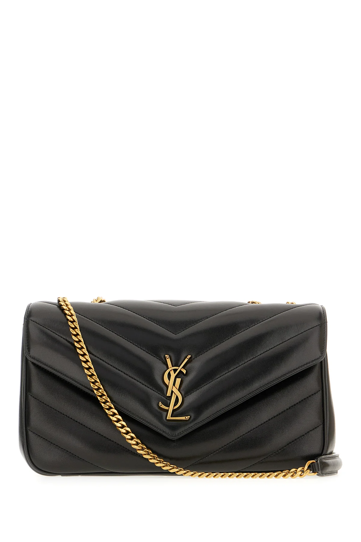 Black leather medium LouLou shoulder bag -  | High Quality Luxury Handbag Shop