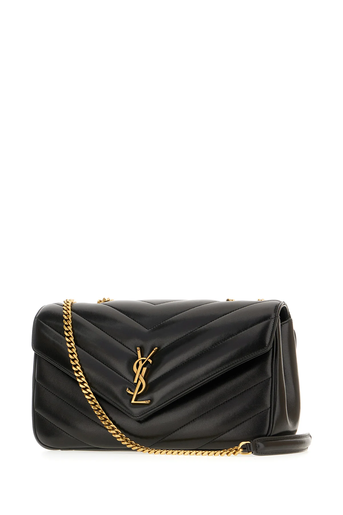 Black leather medium LouLou shoulder bag -  | High Quality Luxury Handbag Shop