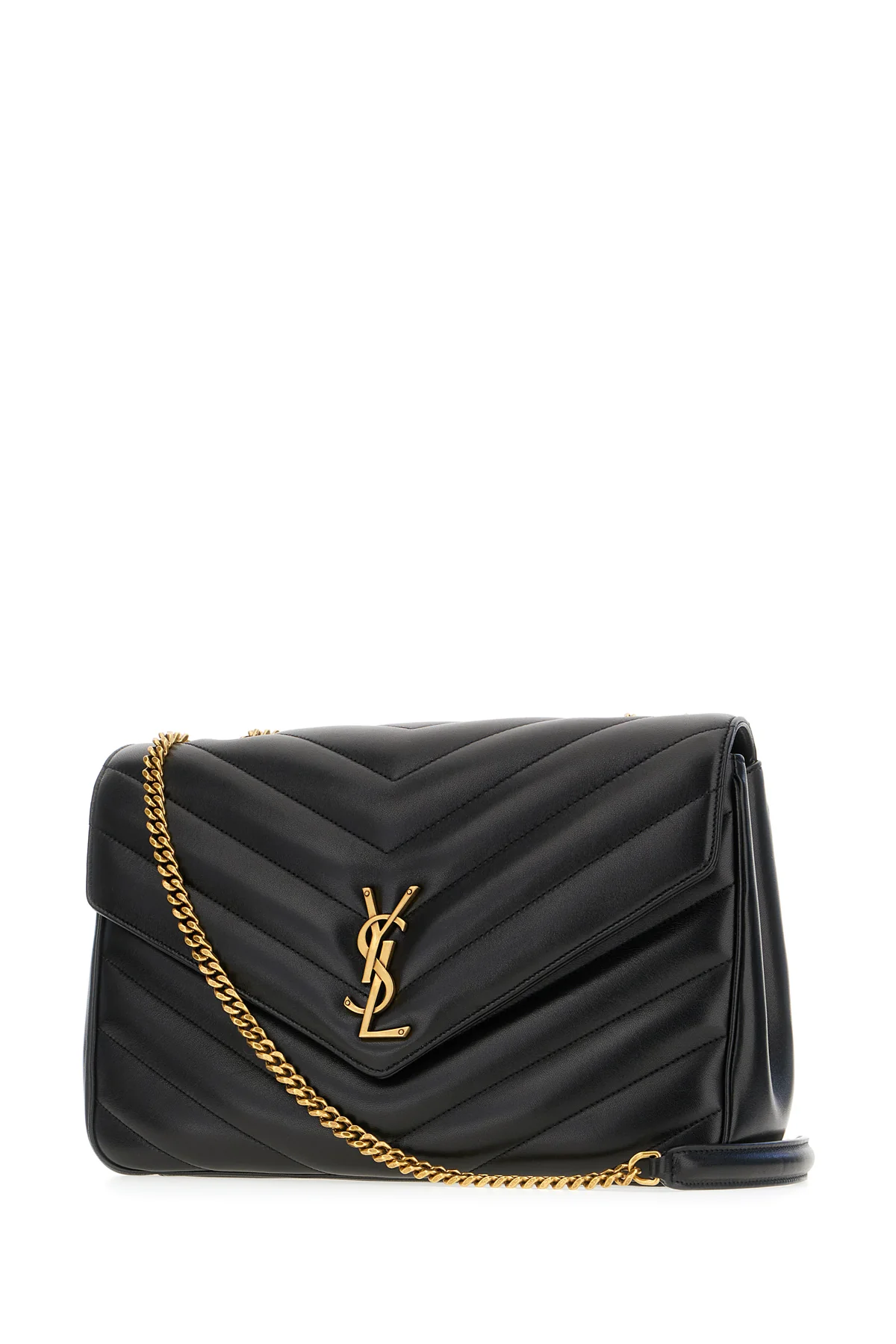 Black nappa leather large Loulou shoulder bag -  | High Quality Luxury Handbag Shop