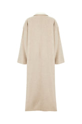 Sand wool blend coat -  | High Quality Luxury Handbag Shop