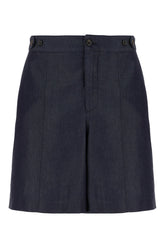 Denim blue cotton blend bermuda shorts -  | High Quality Luxury Handbag Shop