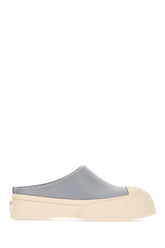 Grey leather slippers -  | High Quality Luxury Handbag Shop