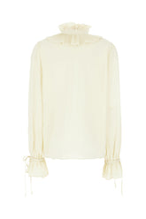 Blusa in seta giallo pastello -  | High Quality Luxury Handbag Shop